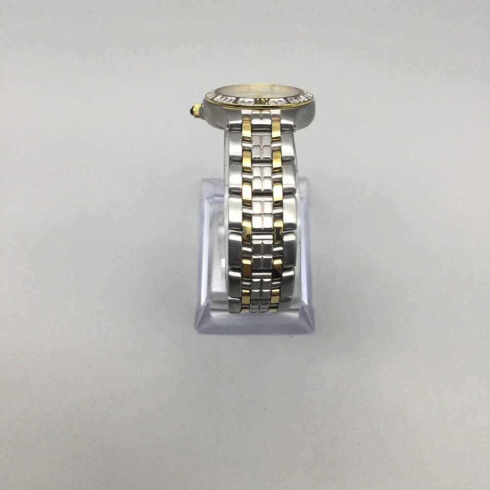 Citizen Eco-Drive Womens Watch 25mm White Dial Silver Gold Tone Diamond 6.25